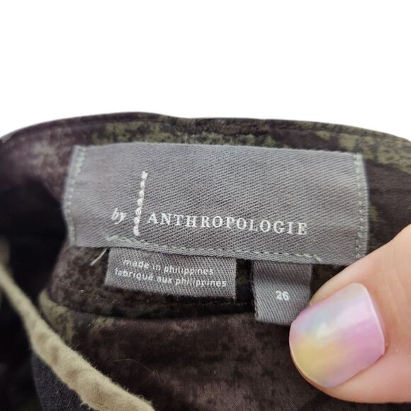 ANTHROPOLOGIE Pants Womens 26 Green Moss Ripley Utility Cropped Cargo Pants - Picture 7 of 10